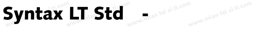 Syntax LT Std 粗体字体转换